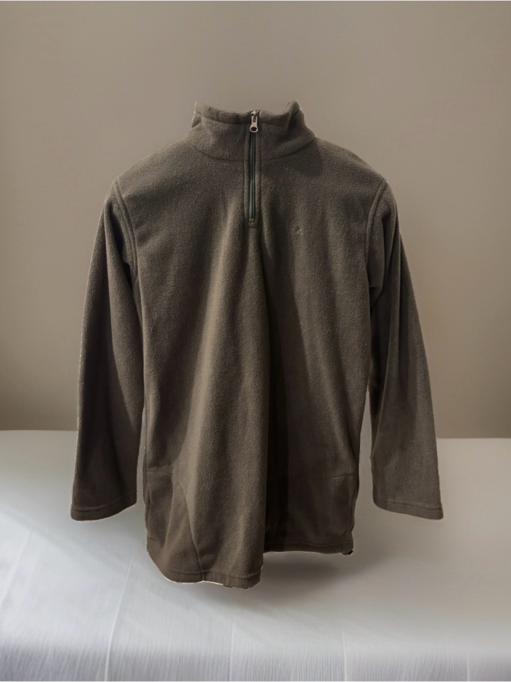 The Safari Store Men’s Gray 1/4 Zip Fleece Mock Neck Pullover Sweatshirt XL